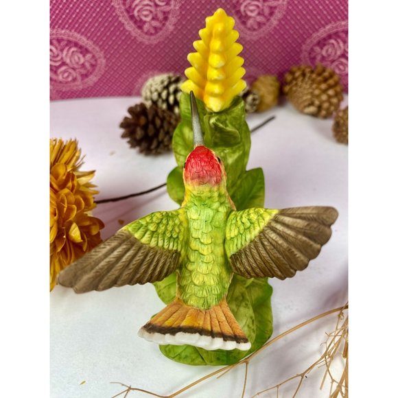 Allen's Bronson Collection, Hummingbird with Aphelandra Flower, looks so natural - Picture 10 of 16